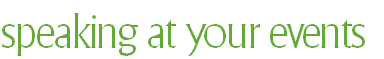 speaking at your events